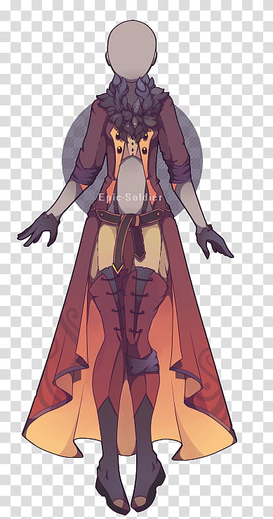Outfit adoptable CLOSED, female faceless character illustration ...