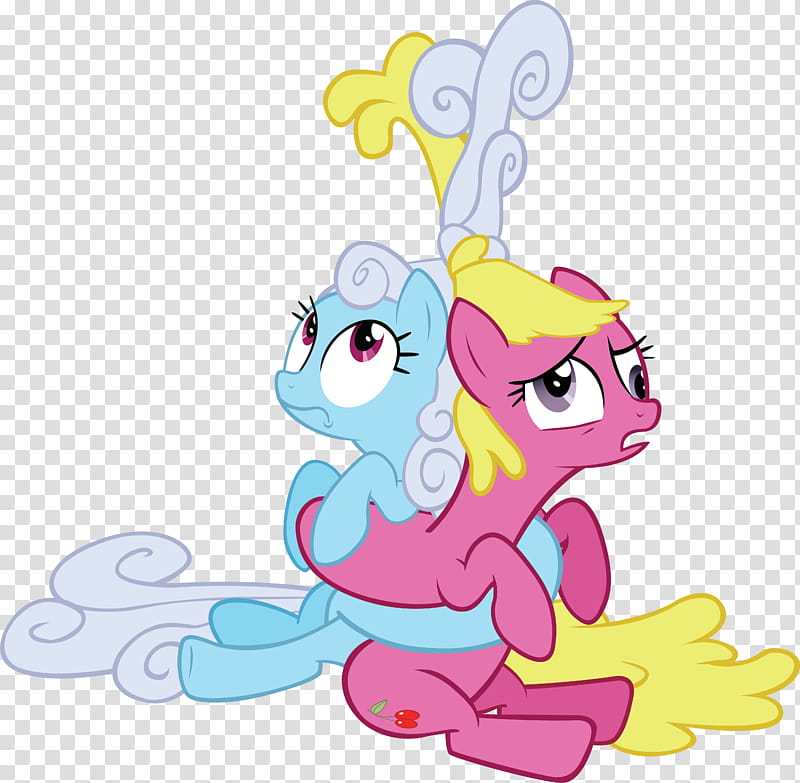 Lynx and Cherry Berry All Tied Up, blue nad pink My Little Pony characters transparent background PNG clipart