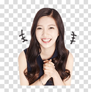 Red Velvet Kakao Talk Emoji PART  P, woman wearing sleeveless dress transparent background PNG clipart
