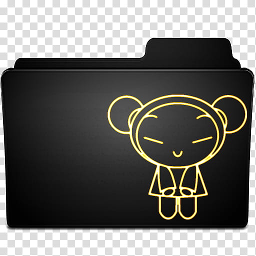Pucca Neon Folders, Pucca folder icon transparent background PNG clipart