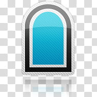 Icon Set,  EMail, blue and black arch shape sticker transparent background PNG clipart