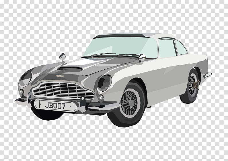 Classic Car, Drawing, Vintage Car, Silver, Land Vehicle, Aston Martin Db5, Sedan, Aston Martin Db6 transparent background PNG clipart