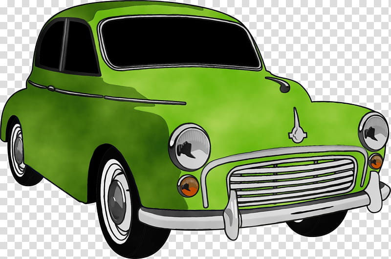 Classic Car, Watercolor, Paint, Wet Ink, Morris Minor, Vintage Car, Drawing, Morris Motors transparent background PNG clipart