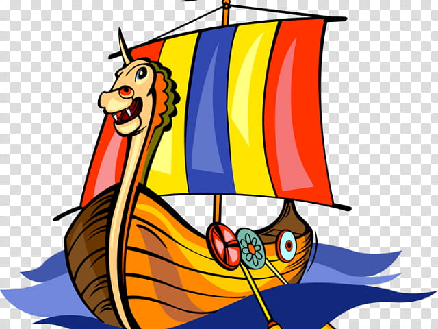 Dragon, Viking Ships, Vikings, Boat, Cartoon, Longship, Sailboat, Line transparent background PNG clipart
