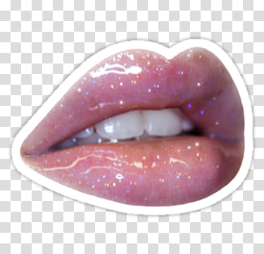 Colecion de stickers en, pink lips transparent background PNG clipart