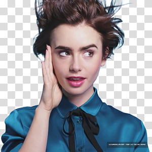 LILY COLLINS, 018 transparent background PNG clipart thumbnail