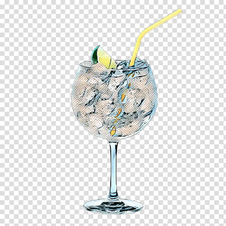 Retro, Pop Art, Vintage, Gin And Tonic, Wine Glass, Vodka Tonic, Cocktail Garnish, Nonalcoholic Drink transparent background PNG clipart
