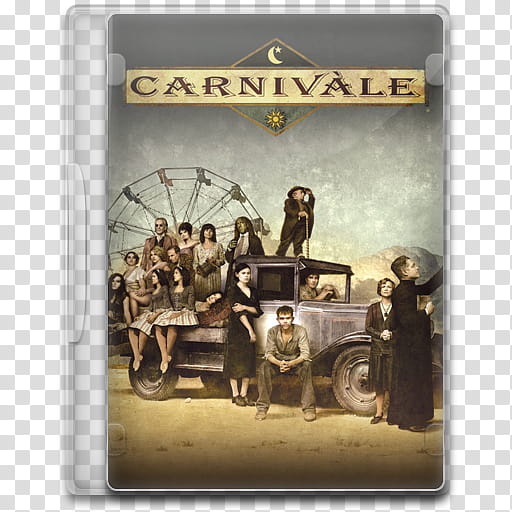 TV Show Icon Mega , Carnivàle, rectangular clear case with Carnivale poster illustration transparent background PNG clipart