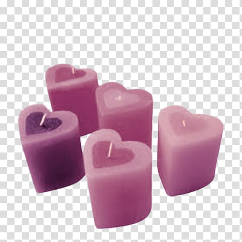 Velas Estilo Vintage, five pink pillar candles transparent background PNG clipart