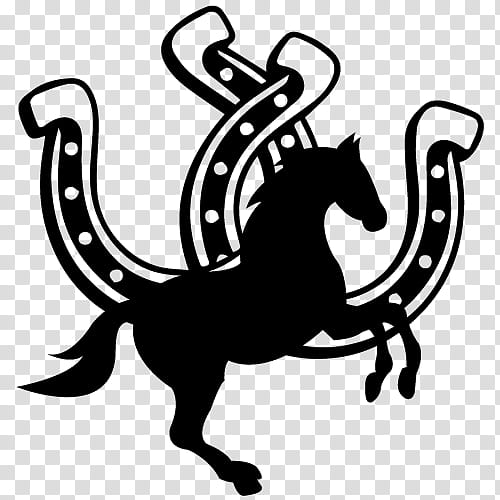 Horse, Horseshoe, Drawing, Decal, Sticker, Cartoon, Blackandwhite, Tail transparent background PNG clipart