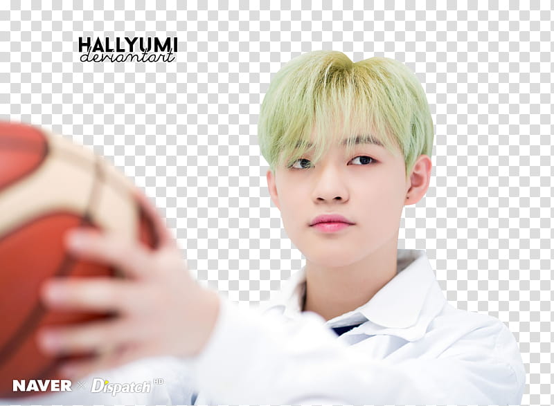 Chenle WE GO UP, man holding brown and white basketball transparent background PNG clipart