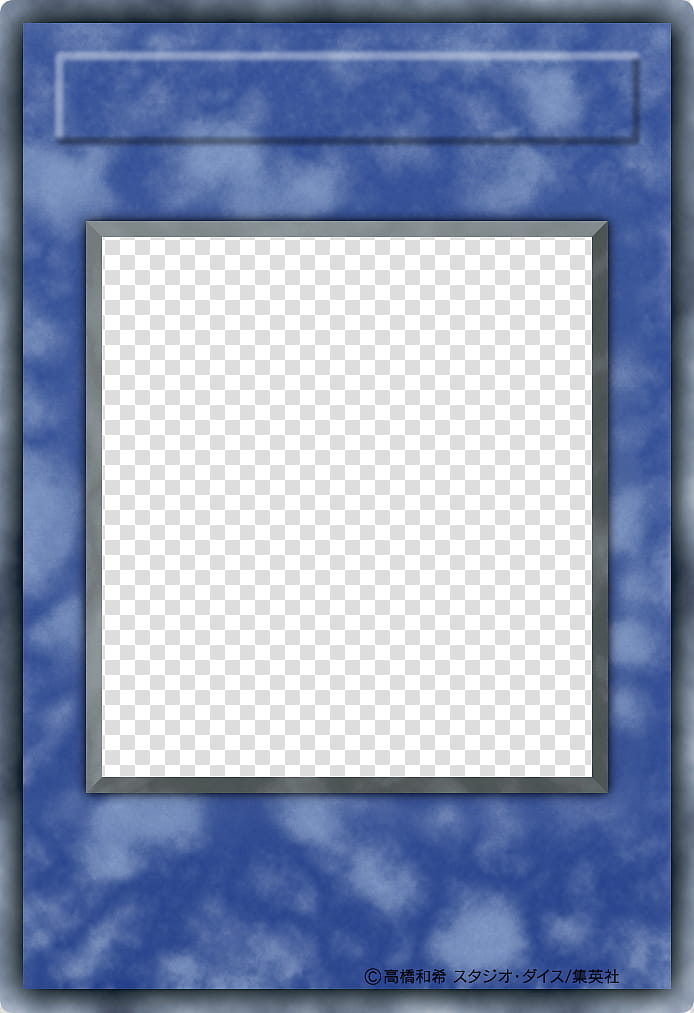 JP YGO Series  Devamped Blanks, blue Yu-Gi-Oh! card transparent background PNG clipart