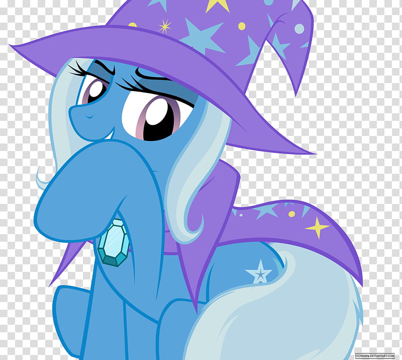 The Great and Powerful, blue My Little Pony character transparent background PNG clipart