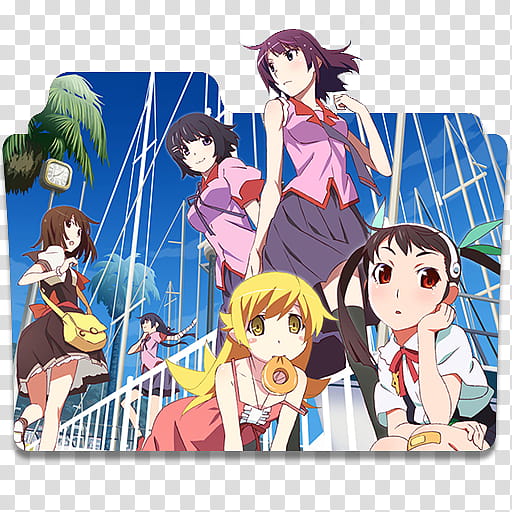 Anime Icon Pack  Summer Season , Monogatari Series  transparent background PNG clipart