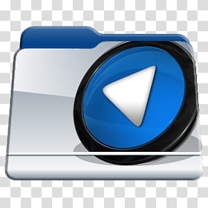 Program Files Folders Icon Pac, WMP Folder, blue and grey multimedia folder illustration transparent background PNG clipart