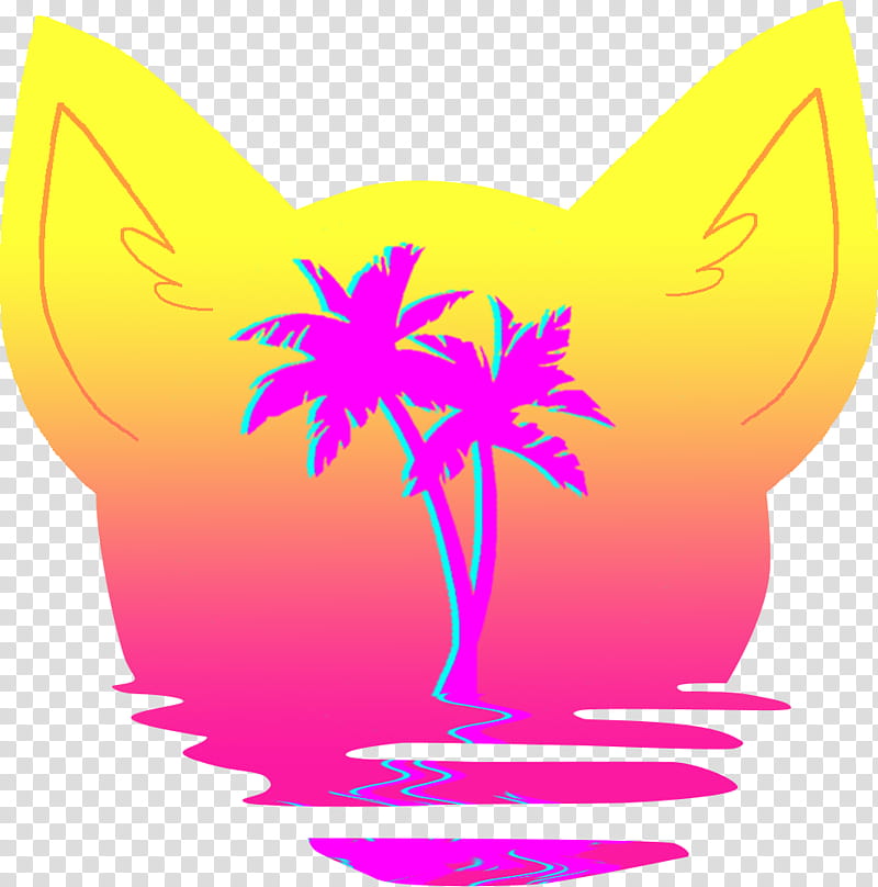 Vaporwave Palm Tree, Palm Trees, Silhouette, Drawing, California Palm, Coconut, Sticker, Plant transparent background PNG clipart