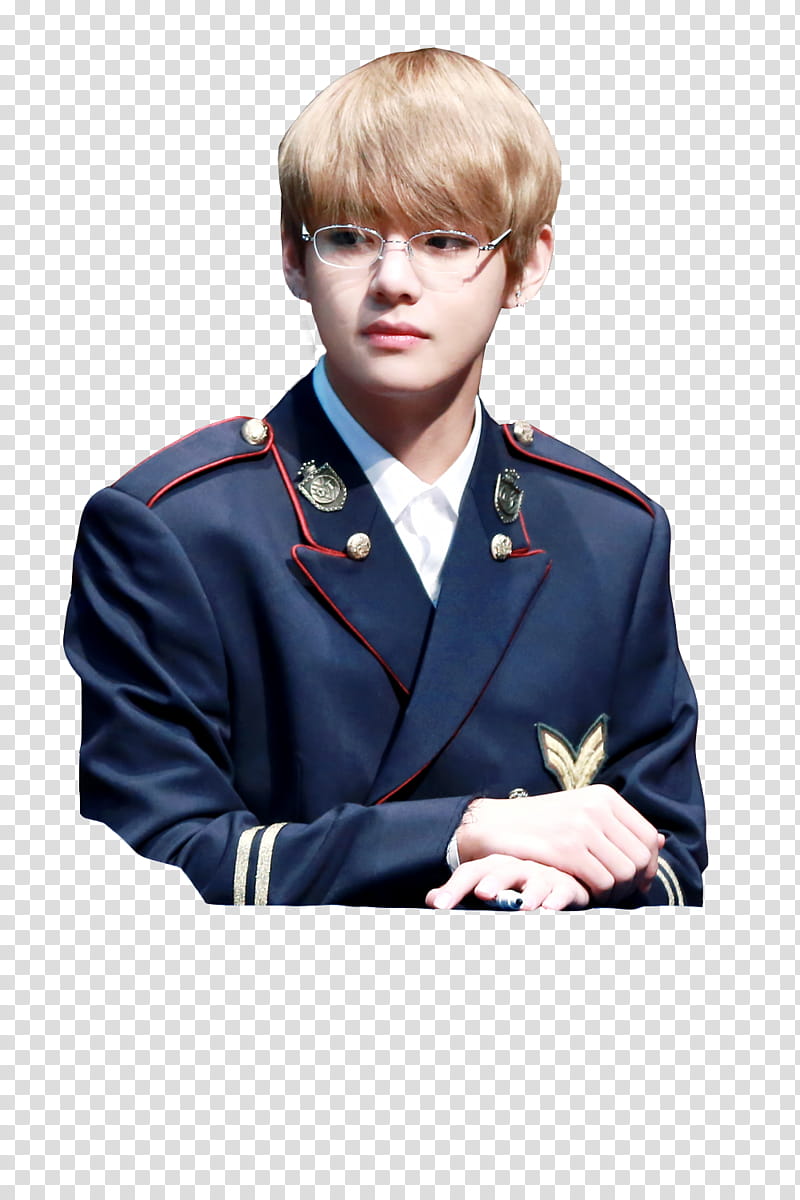 BTS TAEHYUNG V , man in black and red coat transparent background PNG clipart