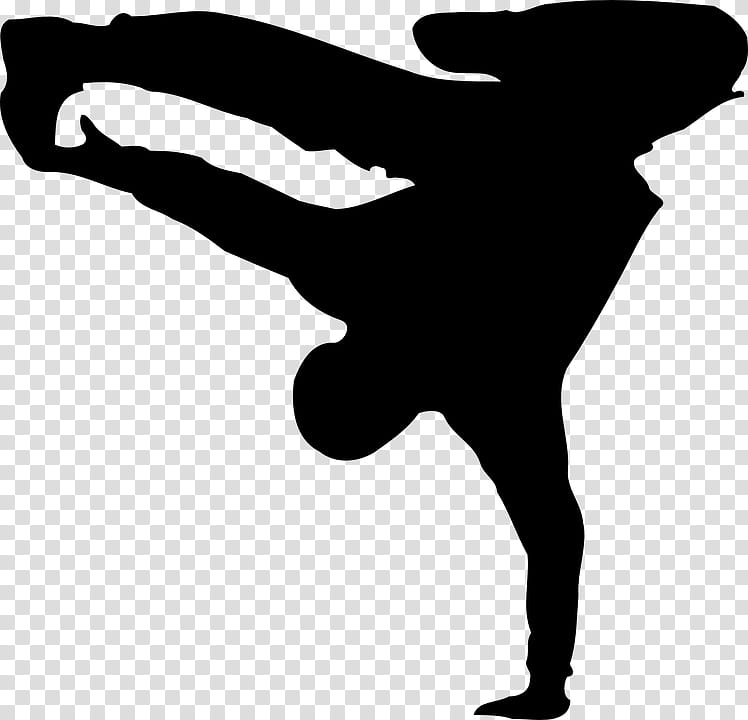 Breakdancing Silhouette, Dance, Hiphop Dance, Free Dance, Ballet, Dance Move, Tap Dance, Blackandwhite transparent background PNG clipart