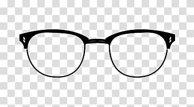 black framed eyeglasses transparent background PNG clipart