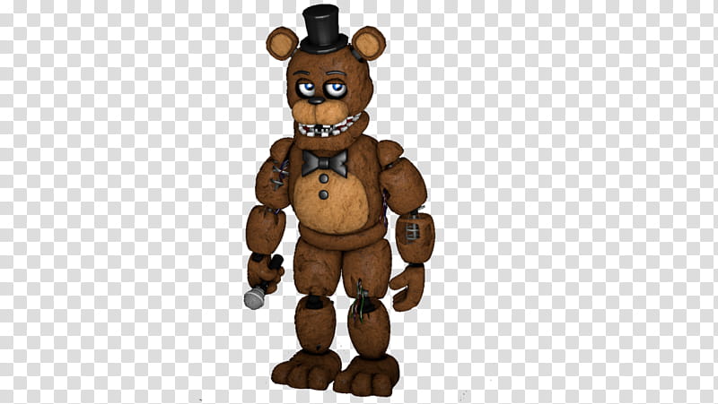 Withered Freddy New Textures Full Body transparent background PNG