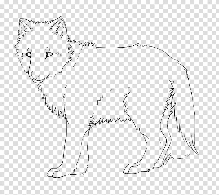 Free Pup Lines , black wolf illustration transparent background PNG clipart