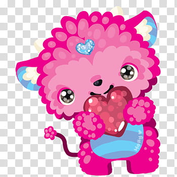 Cute, pink and white sheep illustration transparent background PNG clipart
