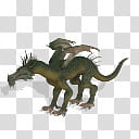 Spore creature Western Dragon, green and brown dragon character transparent background PNG clipart
