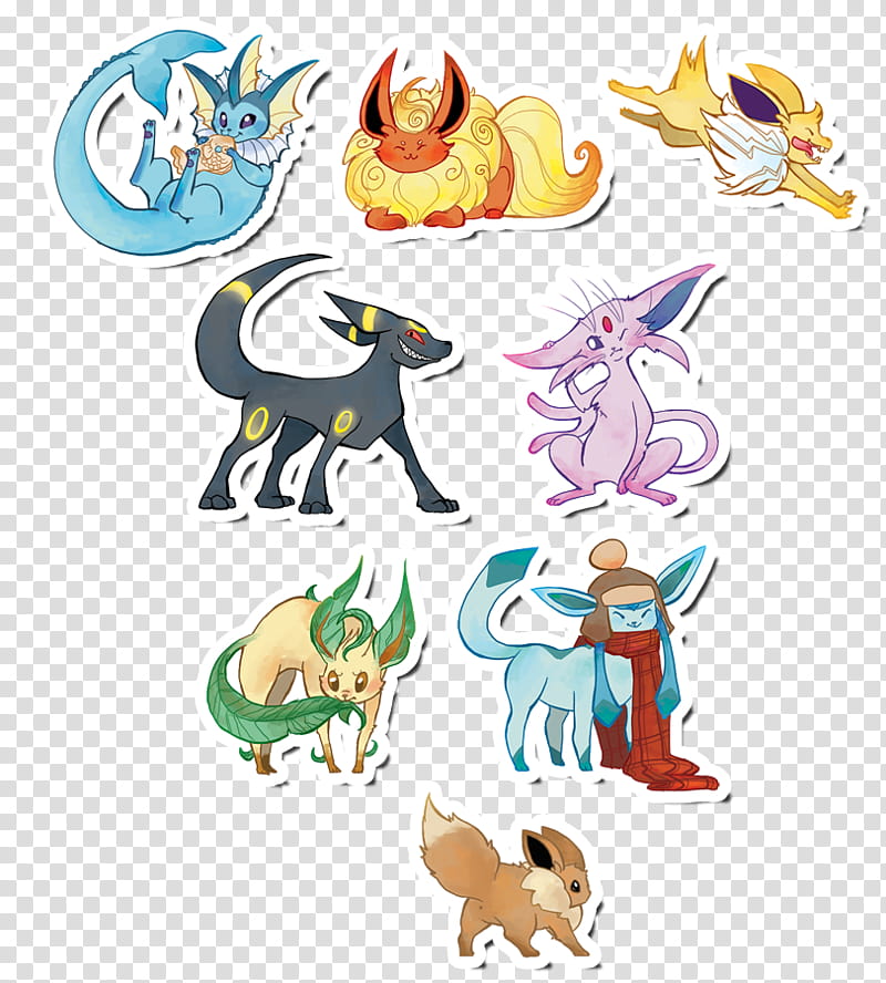 Pokemon Stickers Set , Pokemon character illustration transparent background PNG clipart