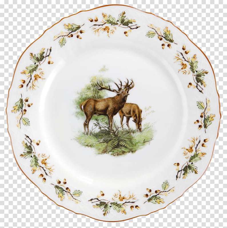 Reindeer, Plate, Porcelain, Tableware, Platter, Middagstallerken, Porzellanfabriken Christian Seltmann Gmbh, Seltmann Weiden transparent background PNG clipart