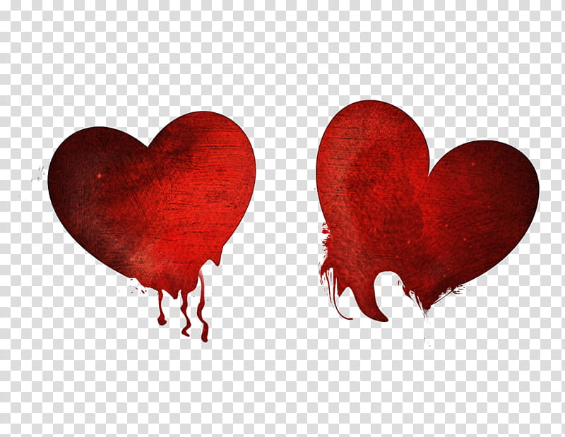 Heart, two bleeding hearts transparent background PNG clipart