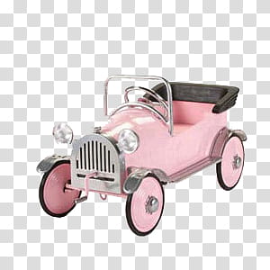 Very pink s, gray and red ride on toy car transparent background PNG clipart