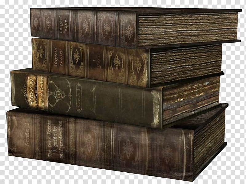 Old Books , four stacked hardbound books transparent background PNG clipart
