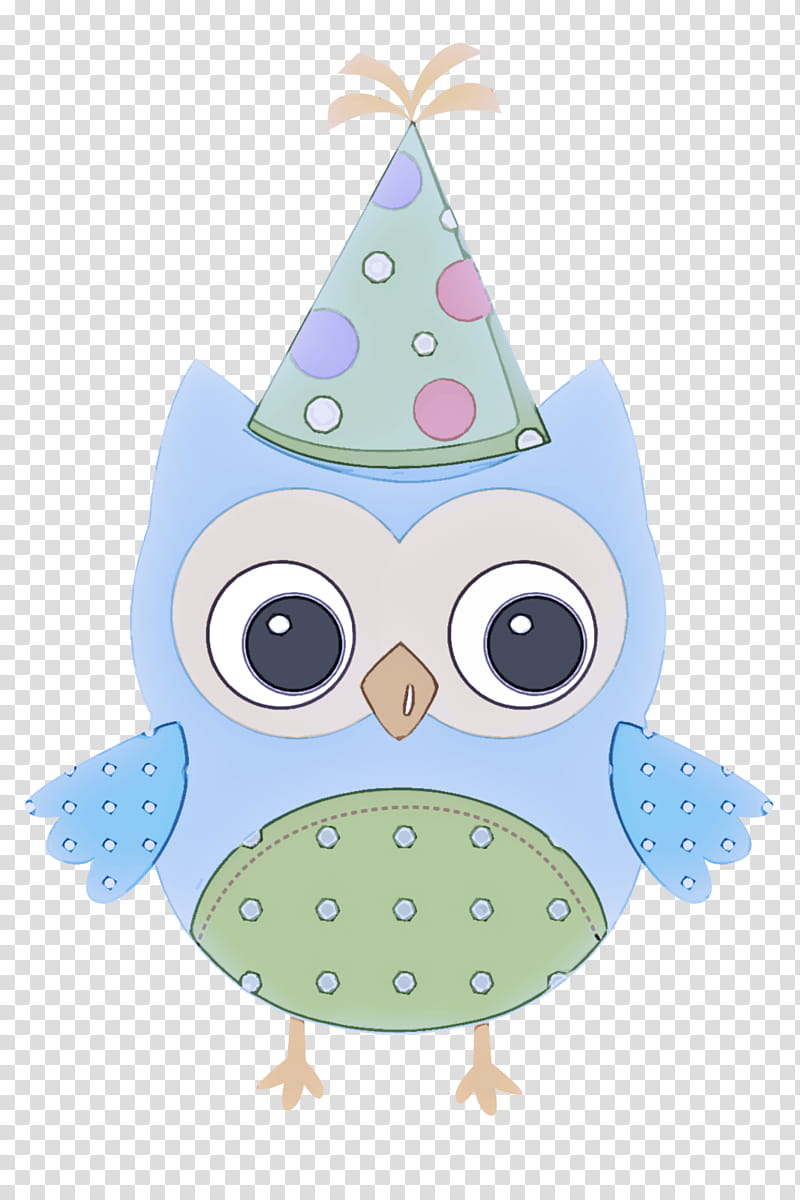 Party hat, Owl, Bird, Bird Of Prey transparent background PNG clipart