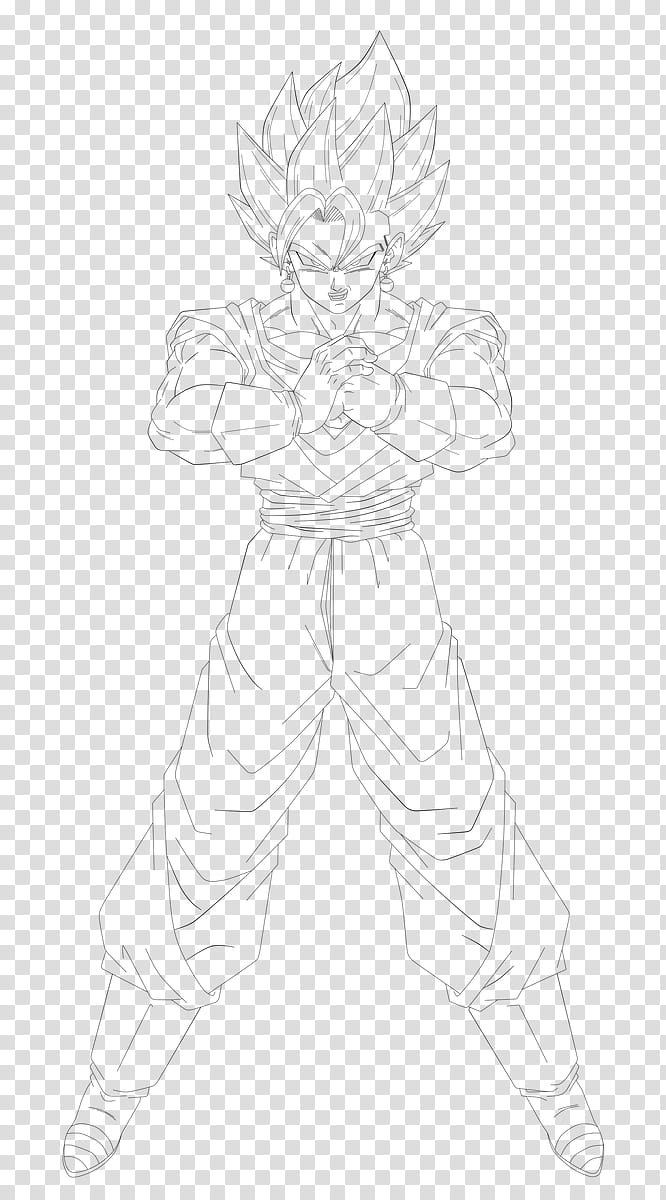 Vegetto SSJB, LineArt transparent background PNG clipart