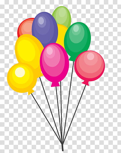 assorted color balloons transparent background PNG clipart