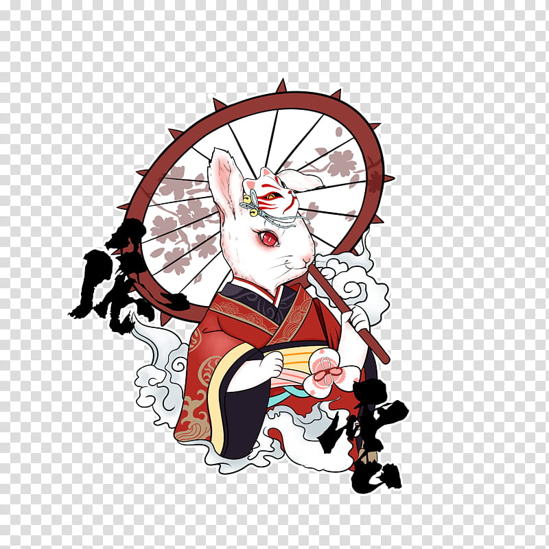 Chinese Dragon, Rabbit, Samurai, Cartoon, Japan, Tattoo, Usagi Yojimbo, Sword transparent background PNG clipart