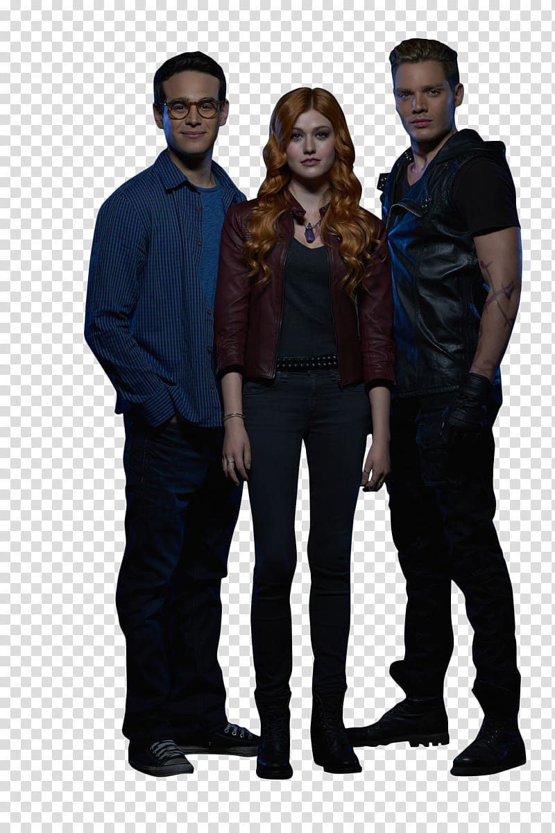 Shadow Hunters, two men and woman standing beside each other transparent background PNG clipart