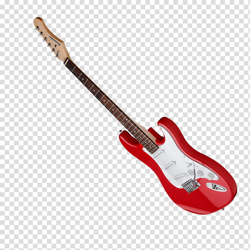 red and white electric guitar transparent background PNG clipart