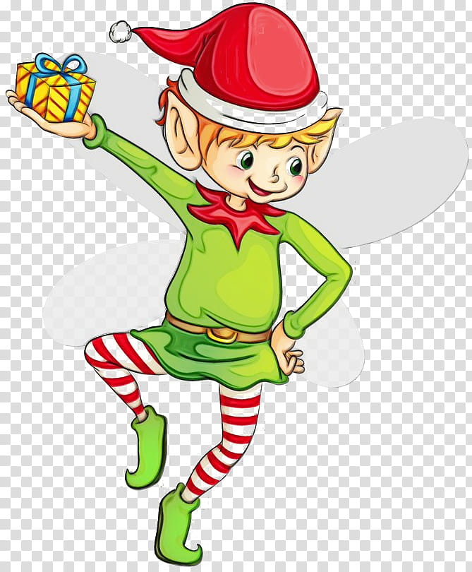 Christmas elf, Watercolor, Paint, Wet Ink, Cartoon, Christmas , Leprechaun, Pleased transparent background PNG clipart Christmas elf, Watercolor, Paint, Wet Ink, Cartoon, Christmas , Leprechaun, Pleased transparent background PNG clipart