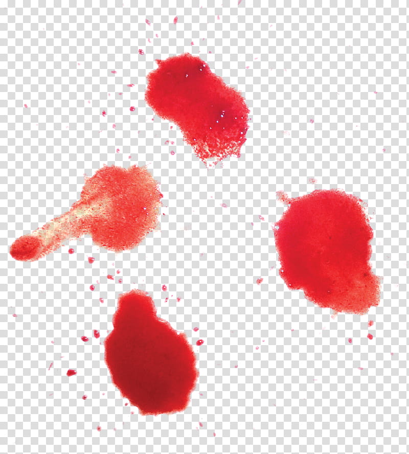 REAL BLOOD, four red paints transparent background PNG clipart