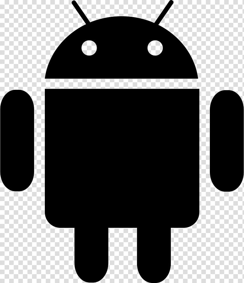 Mobile Logo, Android, Mobile Phones, Black, Cartoon, Line, Technology, Blackandwhite transparent background PNG clipart