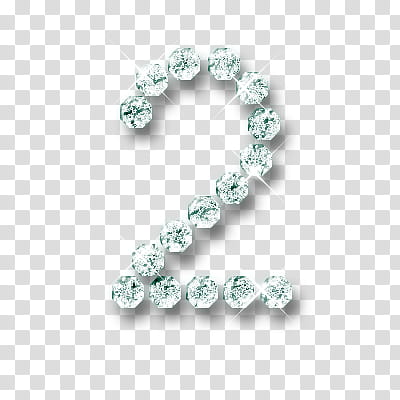 Letras , green number two diamond transparent background PNG clipart