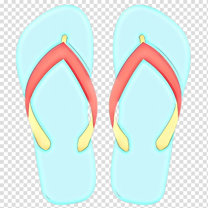 footwear flip-flops aqua turquoise slipper, Cartoon, Flipflops, Yellow, Teal, Shoe, Sandal transparent background PNG clipart