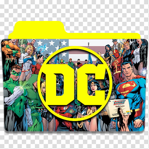 New DC Logo Folder Icon , DC, DC comics logo transparent background PNG clipart