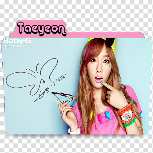 SNSD Signature Folder Icon and , snsd taeyeon signature transparent background PNG clipart