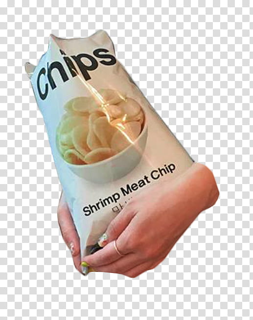 , person holding shrimp meat chip transparent background PNG clipart