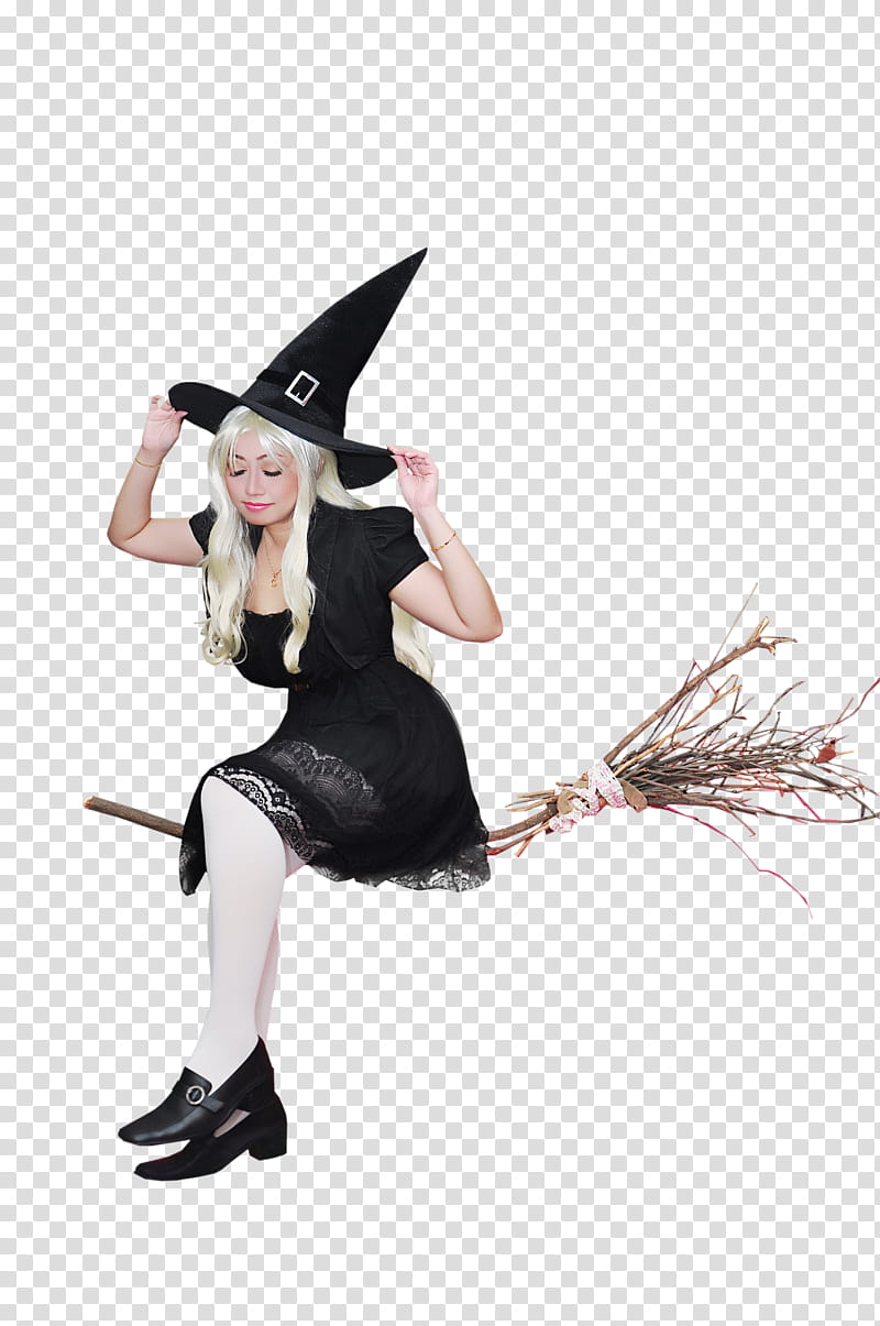 Witch for Halloween clear cut, man impersonating witch transparent background PNG clipart