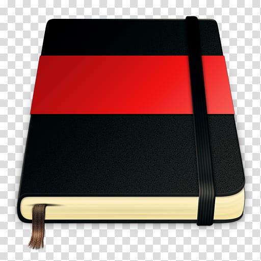 Moleskine Icons, moleskine_red_, black and red planner icon transparent background PNG clipart