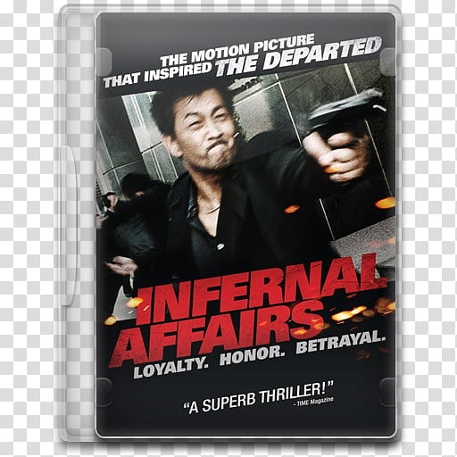 Movie Icon Mega , Infernal Affairs, Infernal Affairs DVD case cover transparent background PNG clipart
