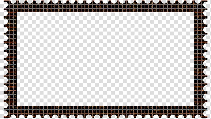 Cubepolis Stamp Frame Only, rectangular black and brown border transparent background PNG clipart